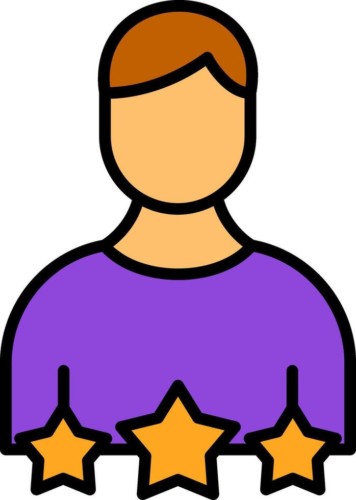 Role Model Line Filled Icon vector