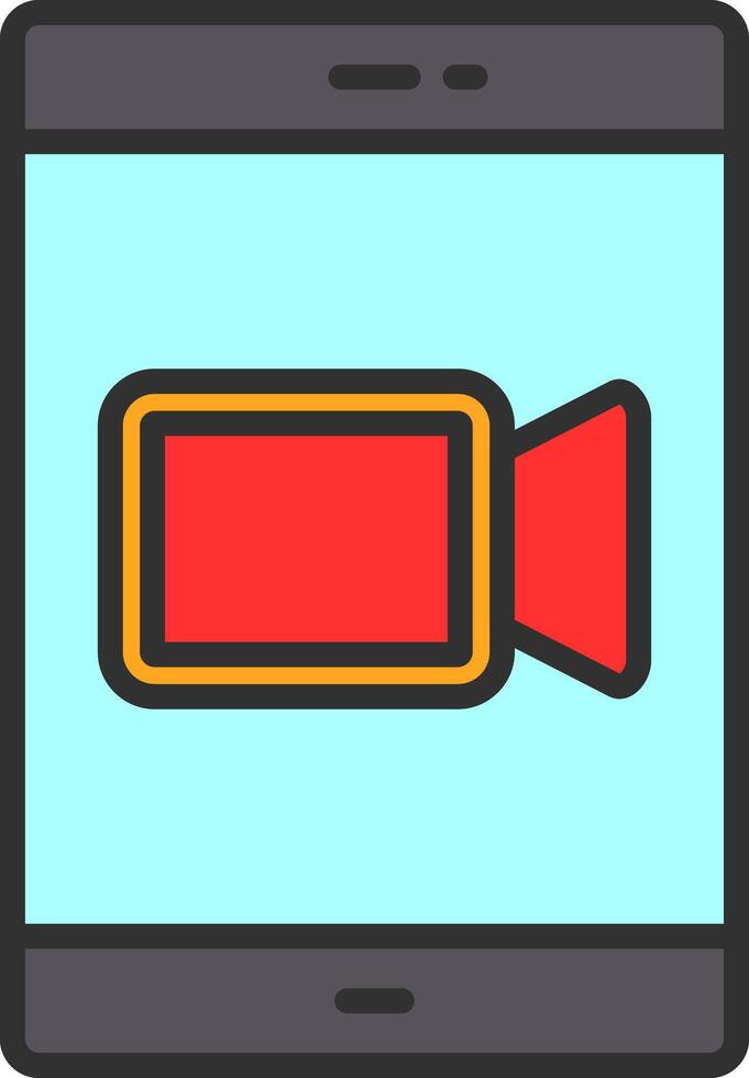 call Line Filled Icon vector