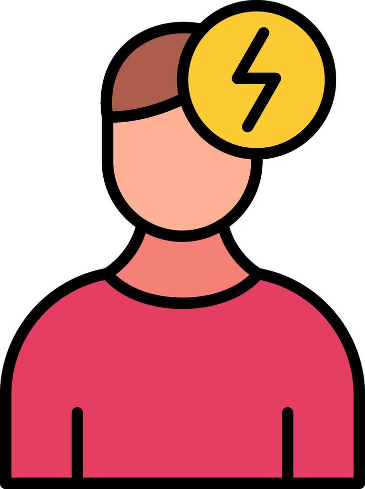 Brainstorming Line Filled Icon vector