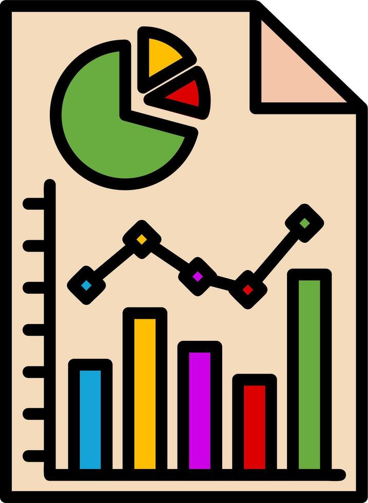 Vertical Bars Line Filled Icon vector