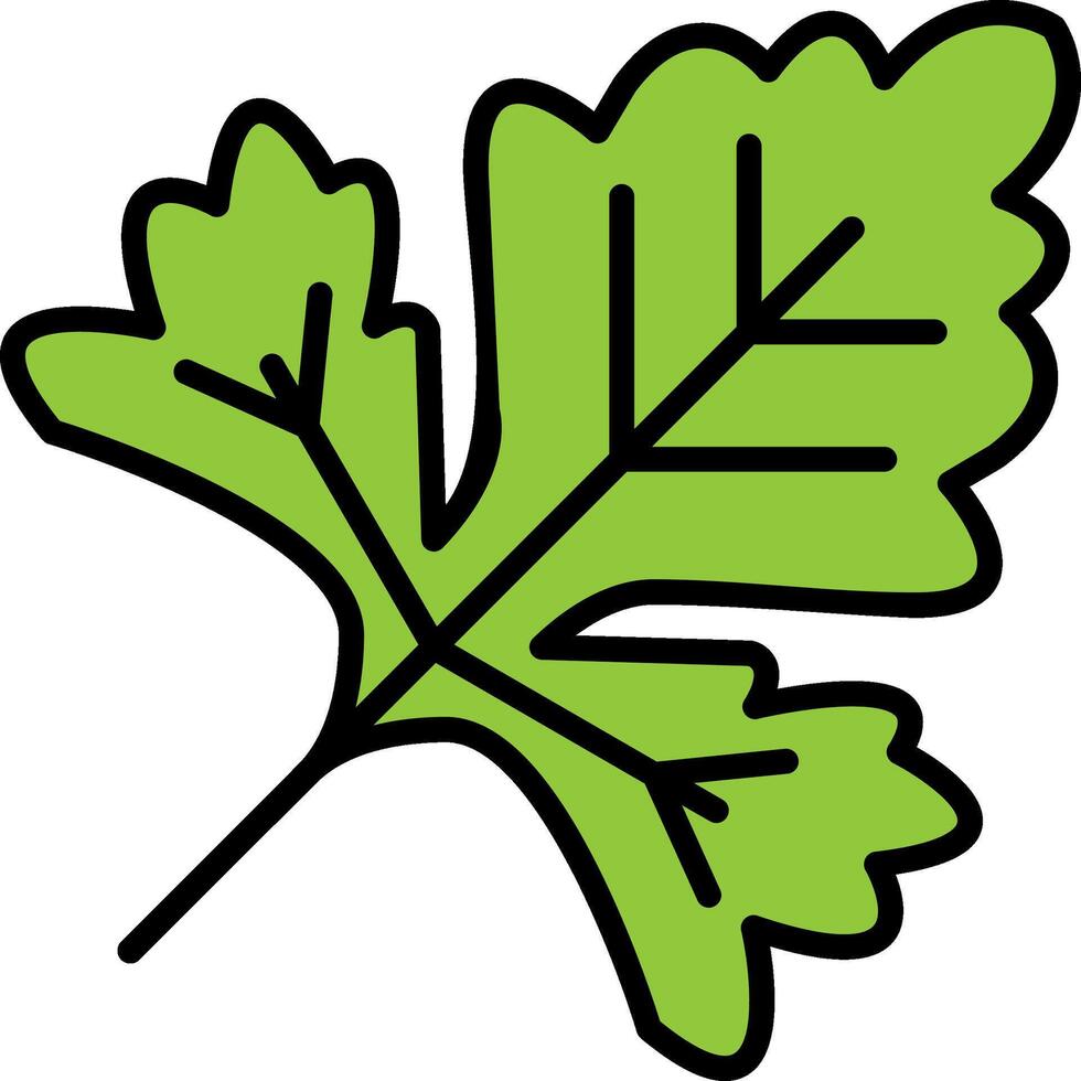 Coriander Line Filled Icon vector