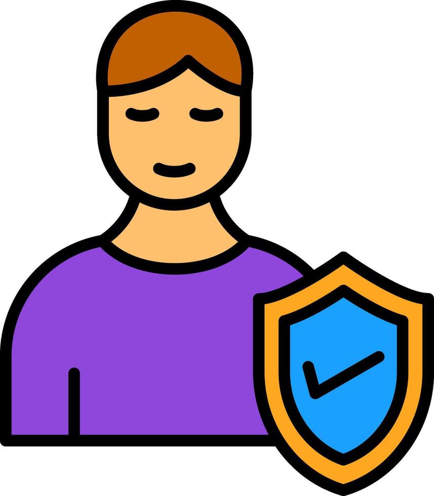 Trust Line Filled Icon vector