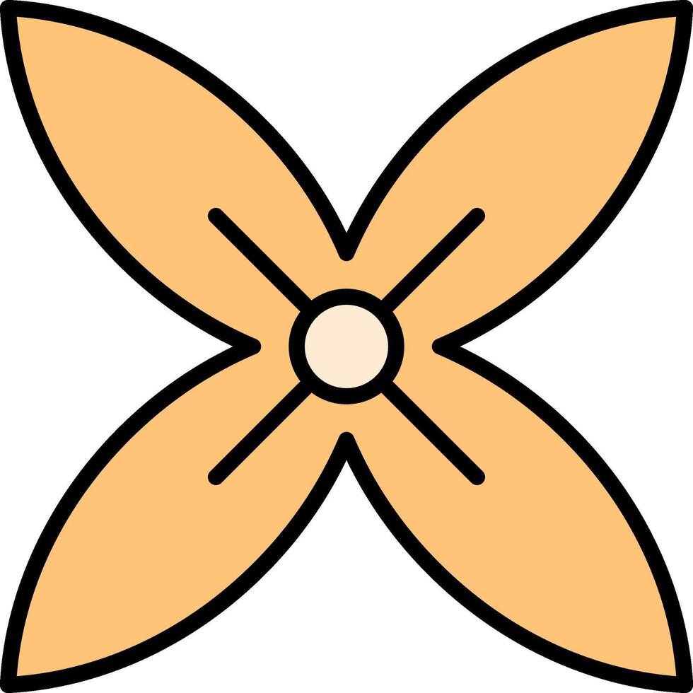 Bouvardia Line Filled Icon vector
