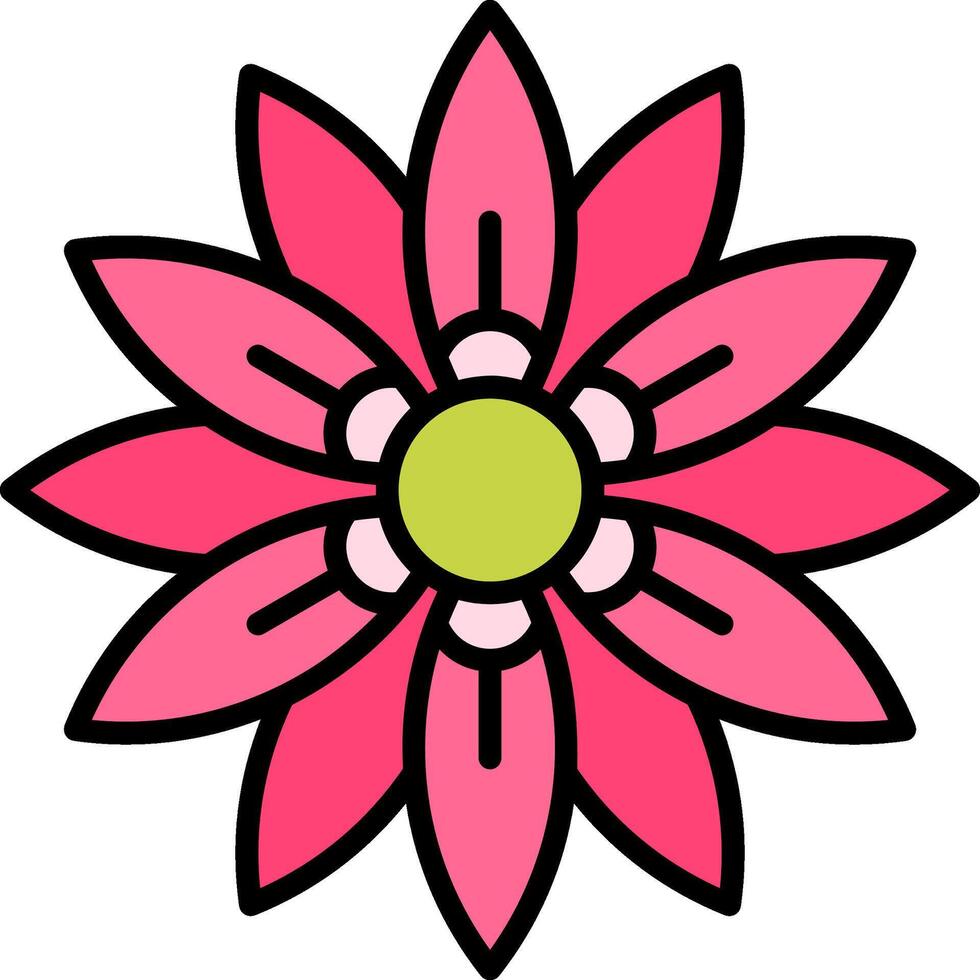 Amaryllis Line Filled Icon vector