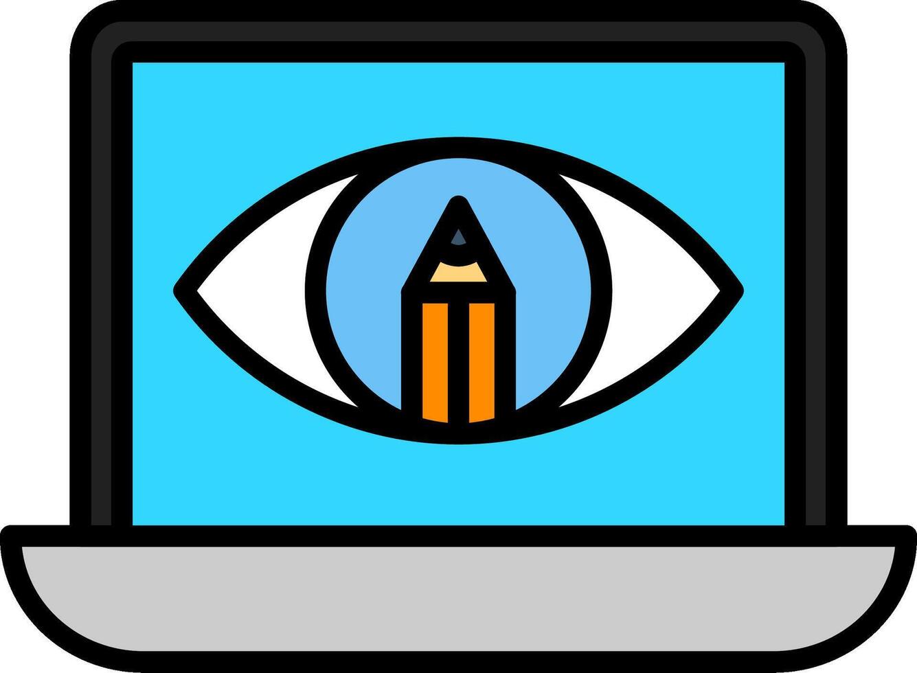 View Line Filled Icon vector