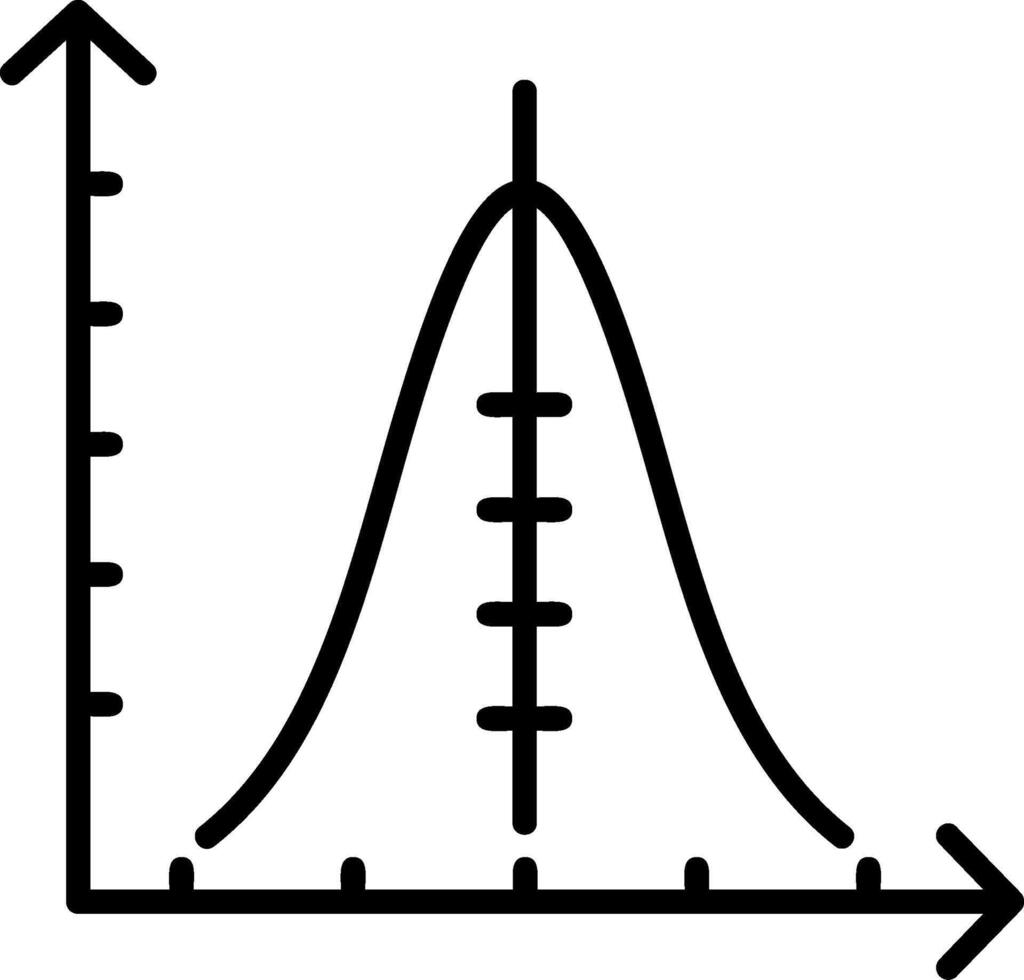 Histogram Line Filled Icon vector