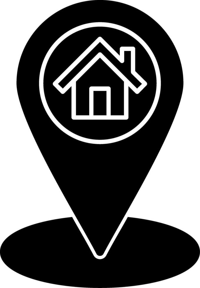 Location Pin Glyph Icon vector