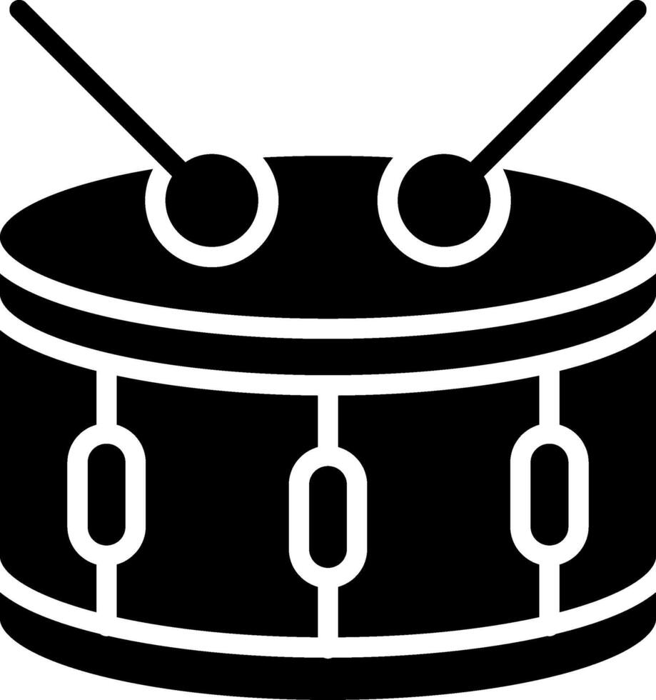 Drum Glyph Icon vector