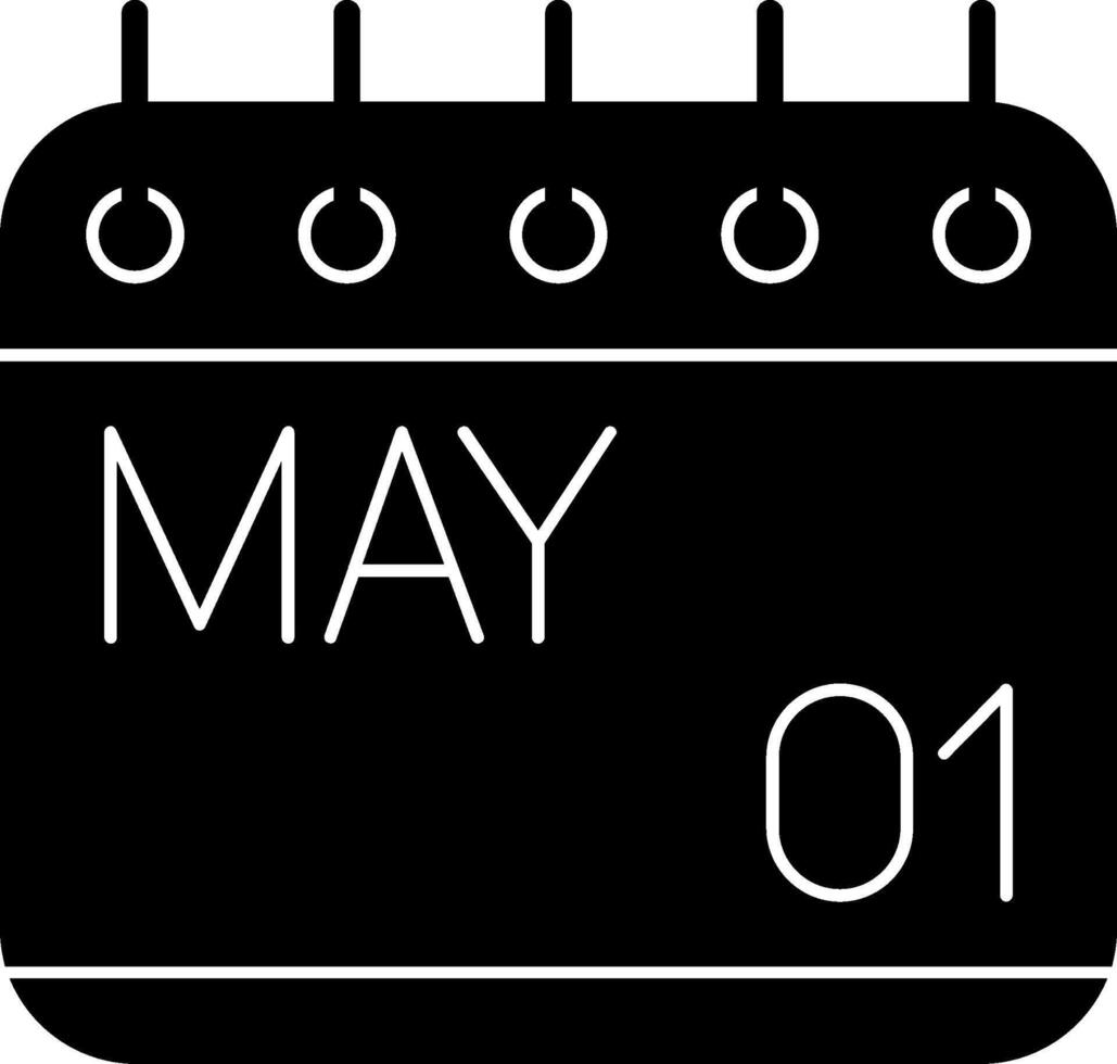 May Glyph Icon vector