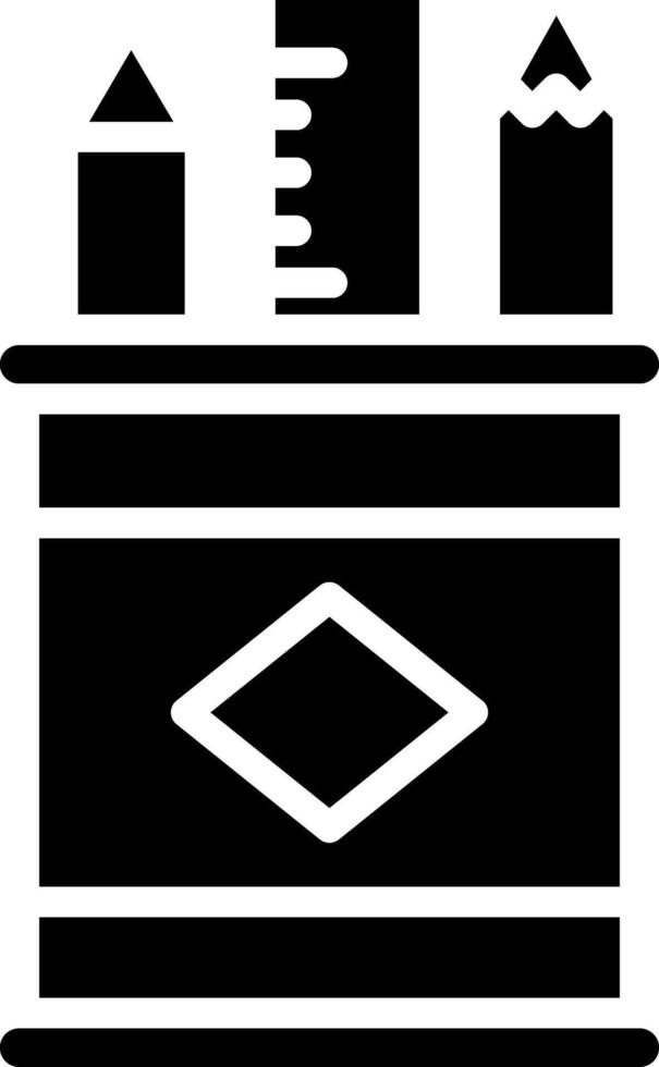 Pencillcase Glyph Icon vector