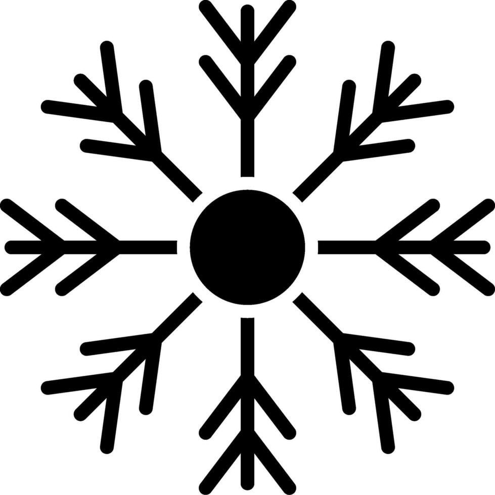 Snowflake Glyph Icon vector