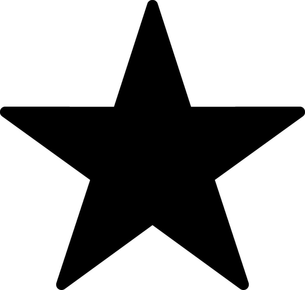 Star Glyph Icon vector