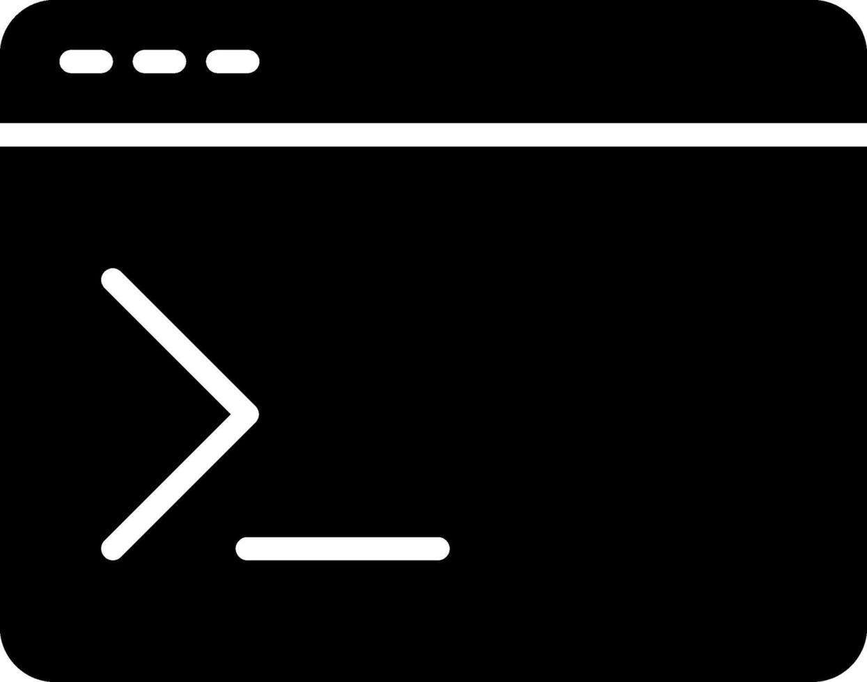 Terminal Glyph Icon vector