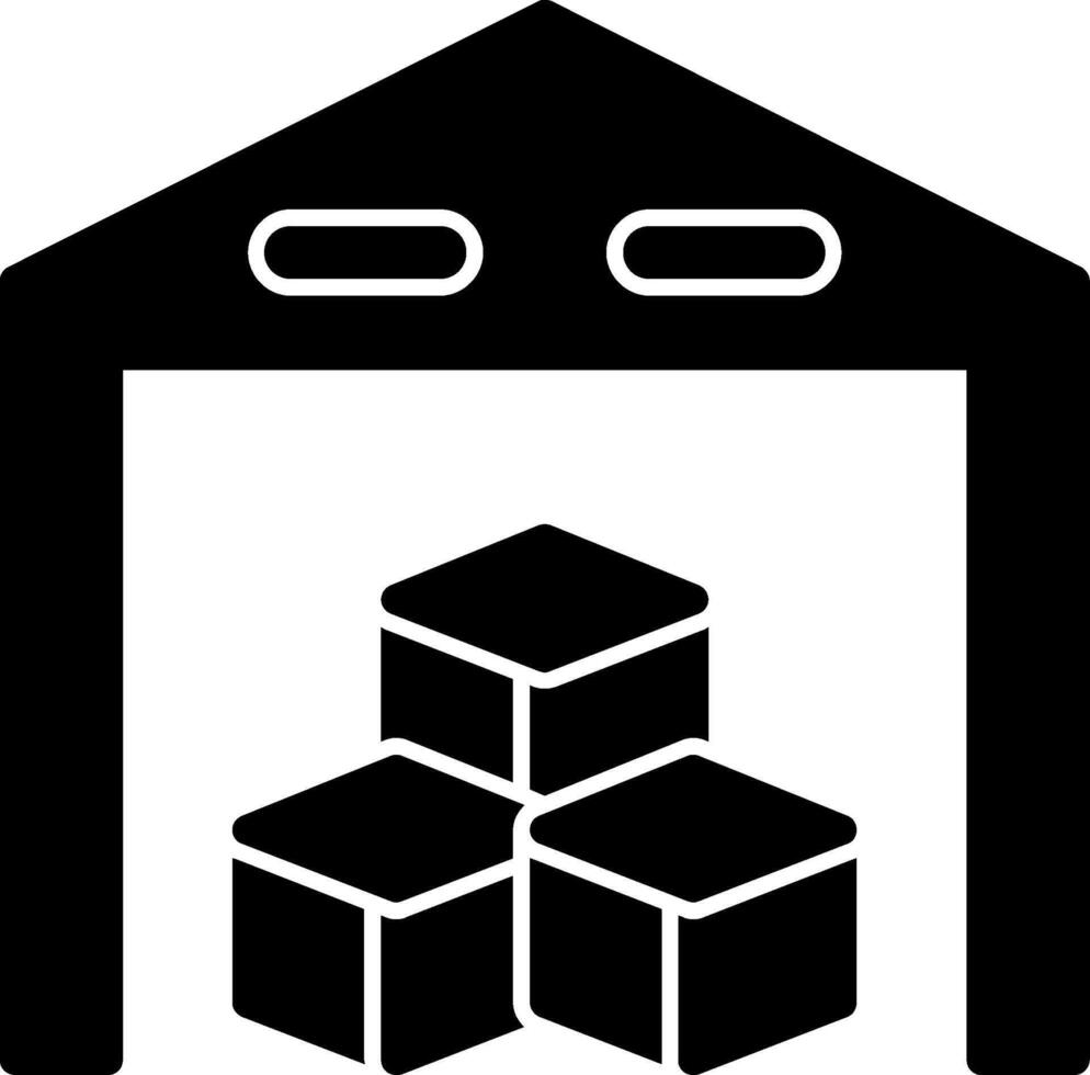 Warehouse Glyph Icon vector