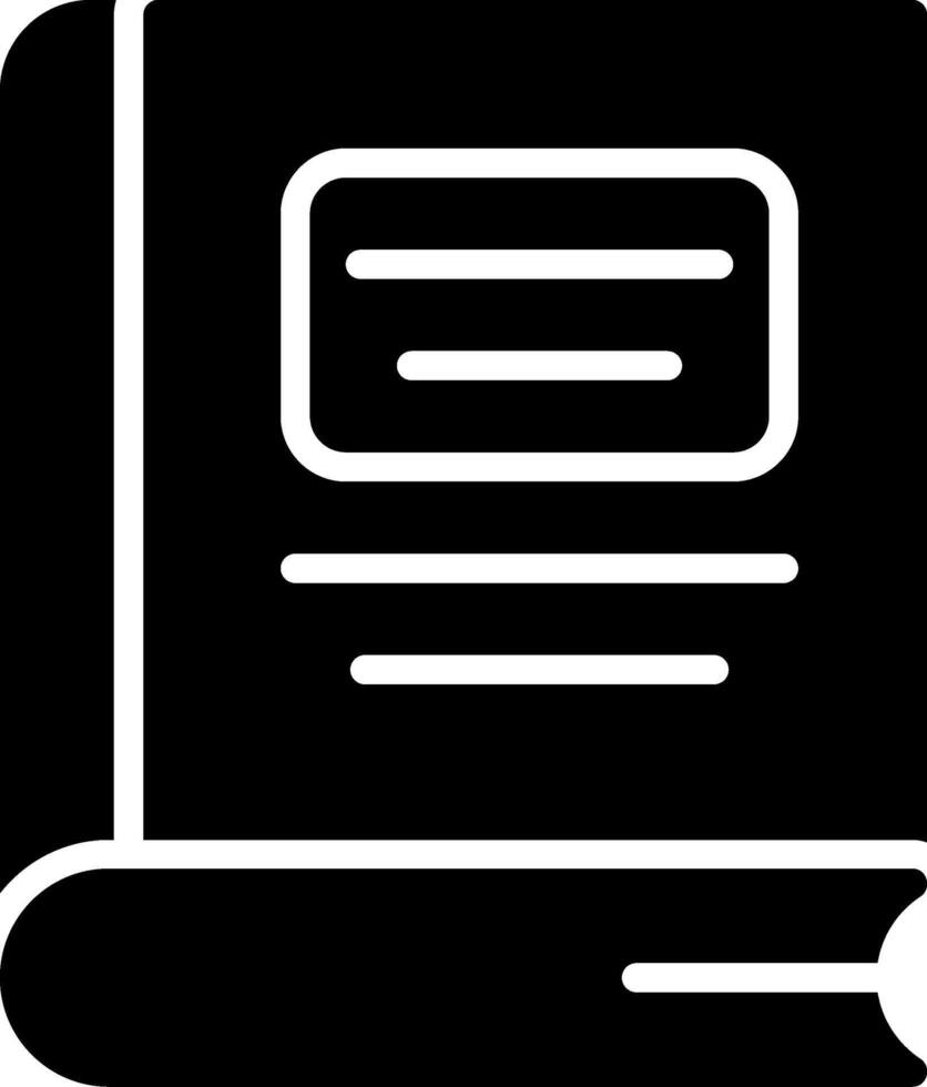 Book Glyph Icon vector