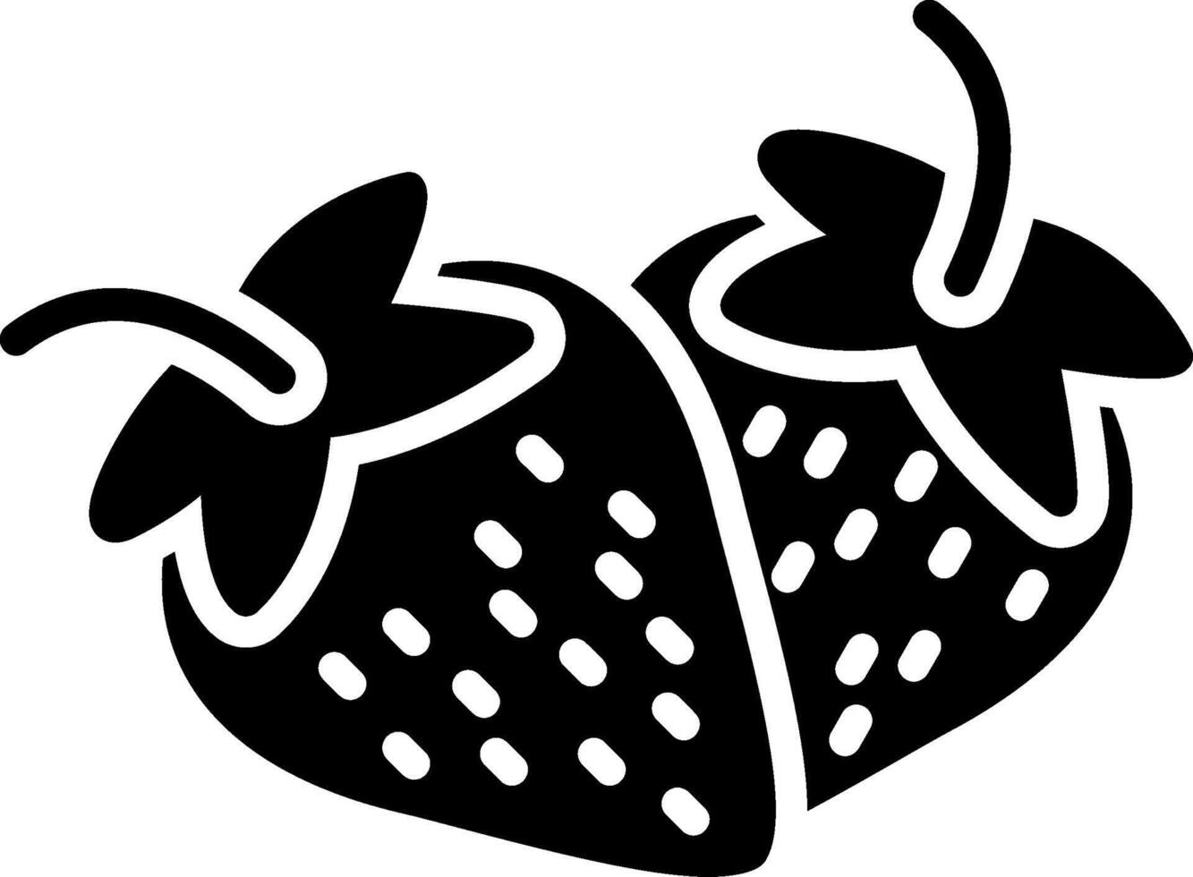 Strawbery Glyph Icon vector