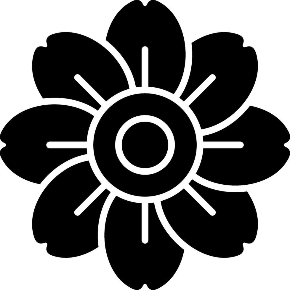 Alpine forget me not Glyph Icon vector