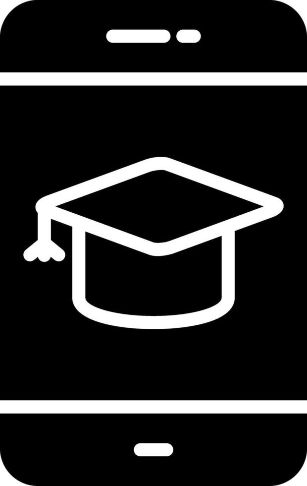 E Learning Glyph Icon vector