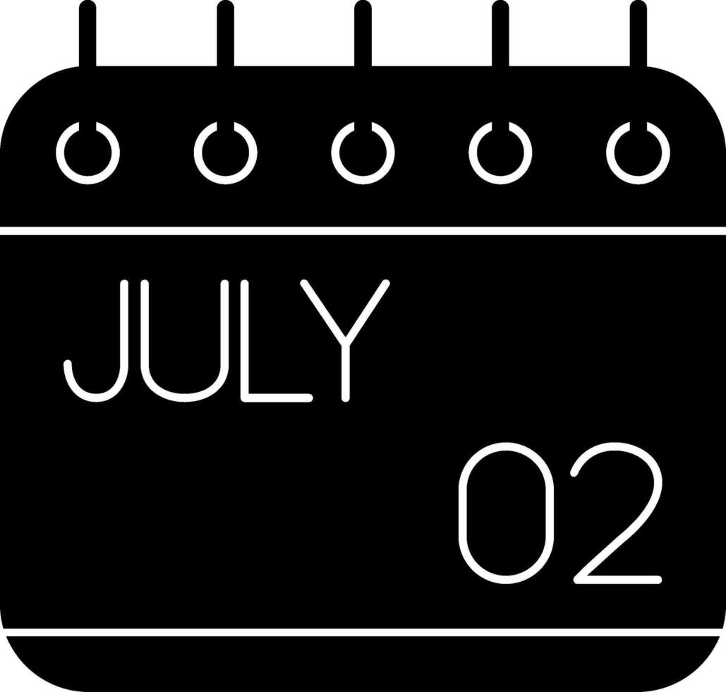 July Glyph Icon vector
