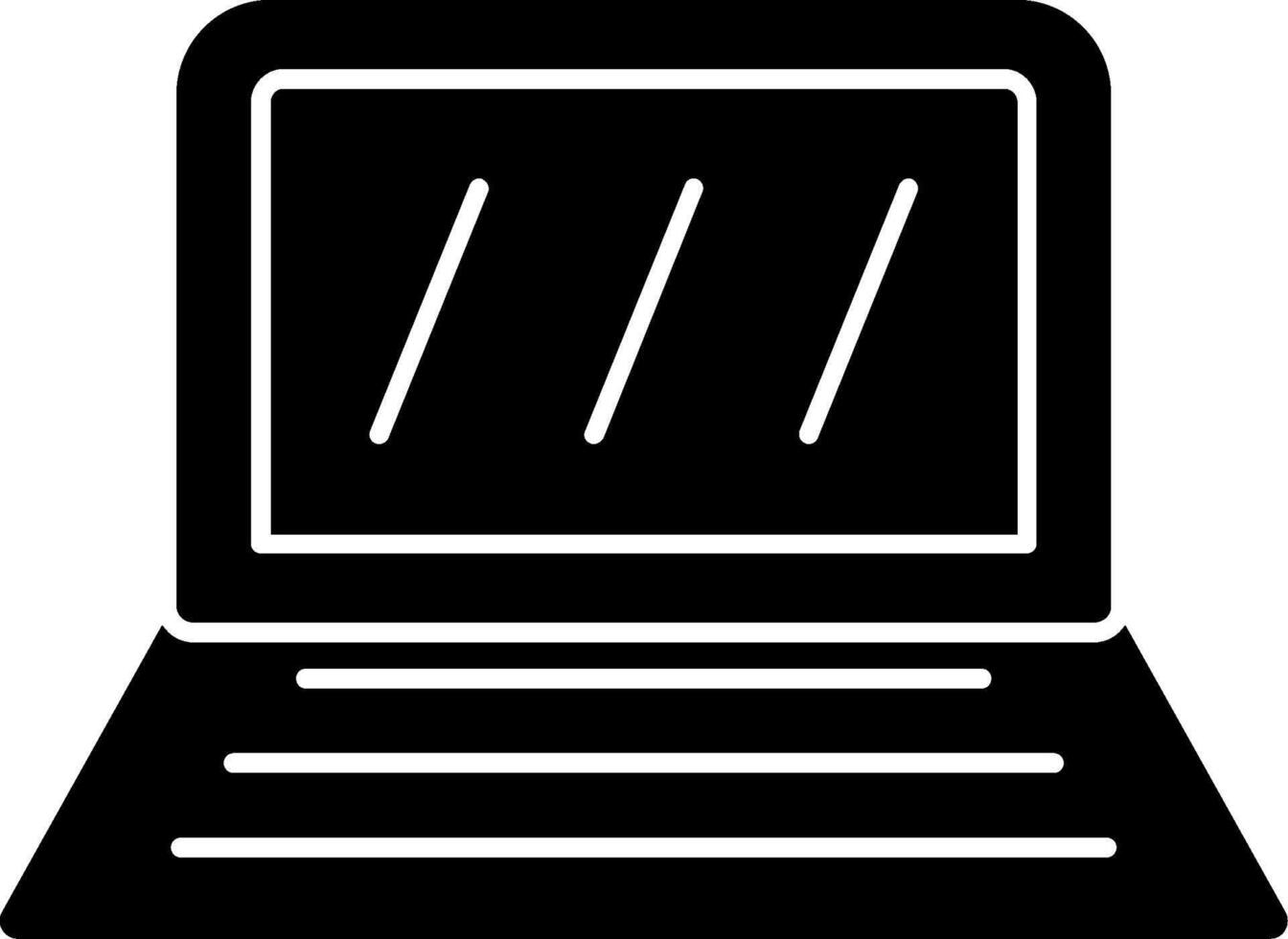Laptop Glyph Icon vector