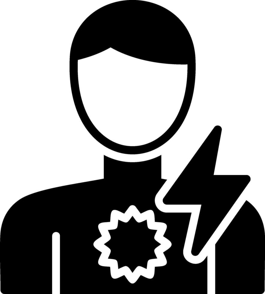 Chest Pain Glyph Icon vector