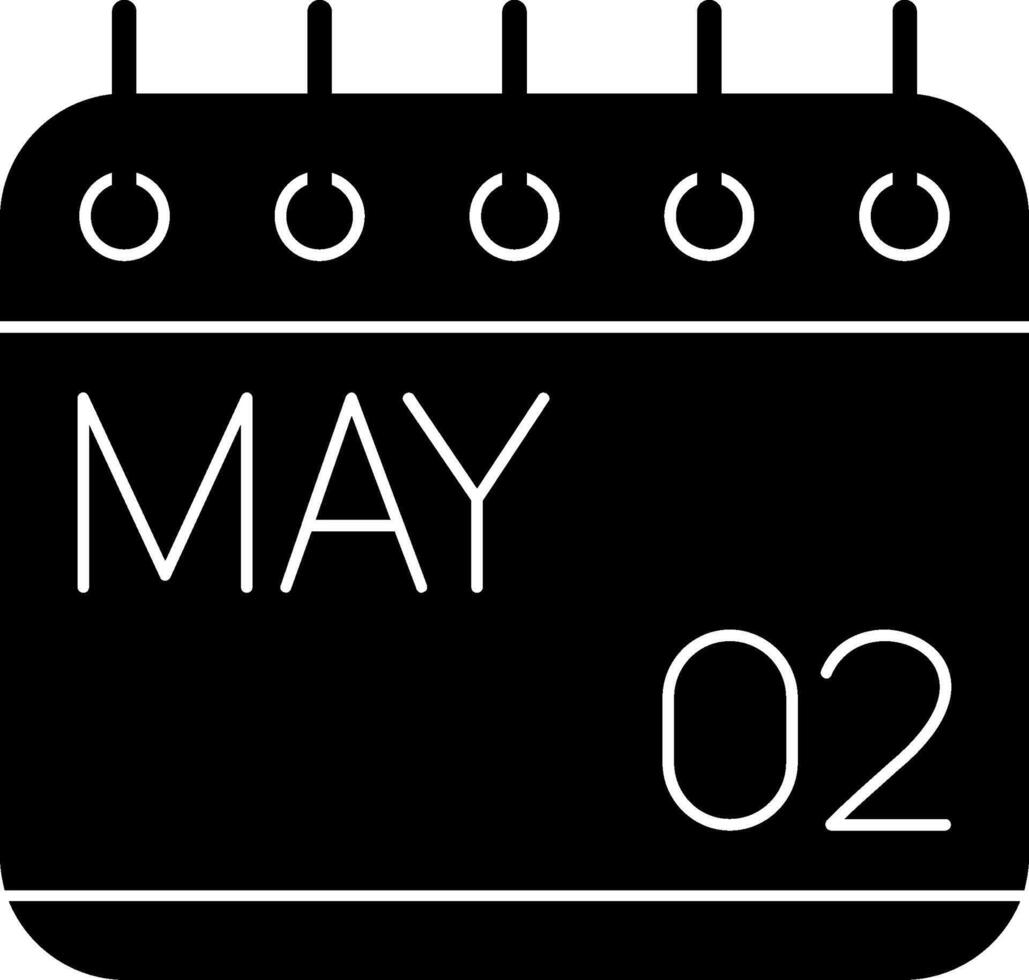 May Glyph Icon vector