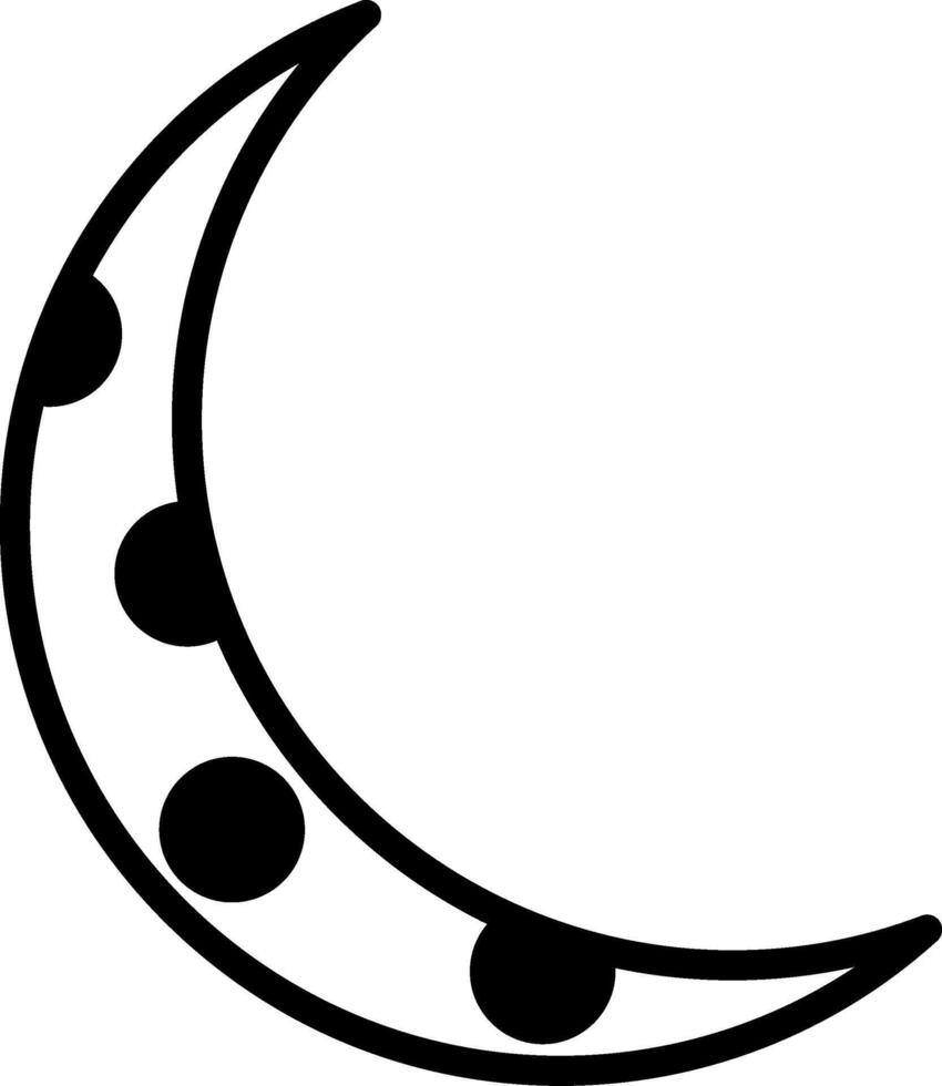 moon Glyph Icon vector