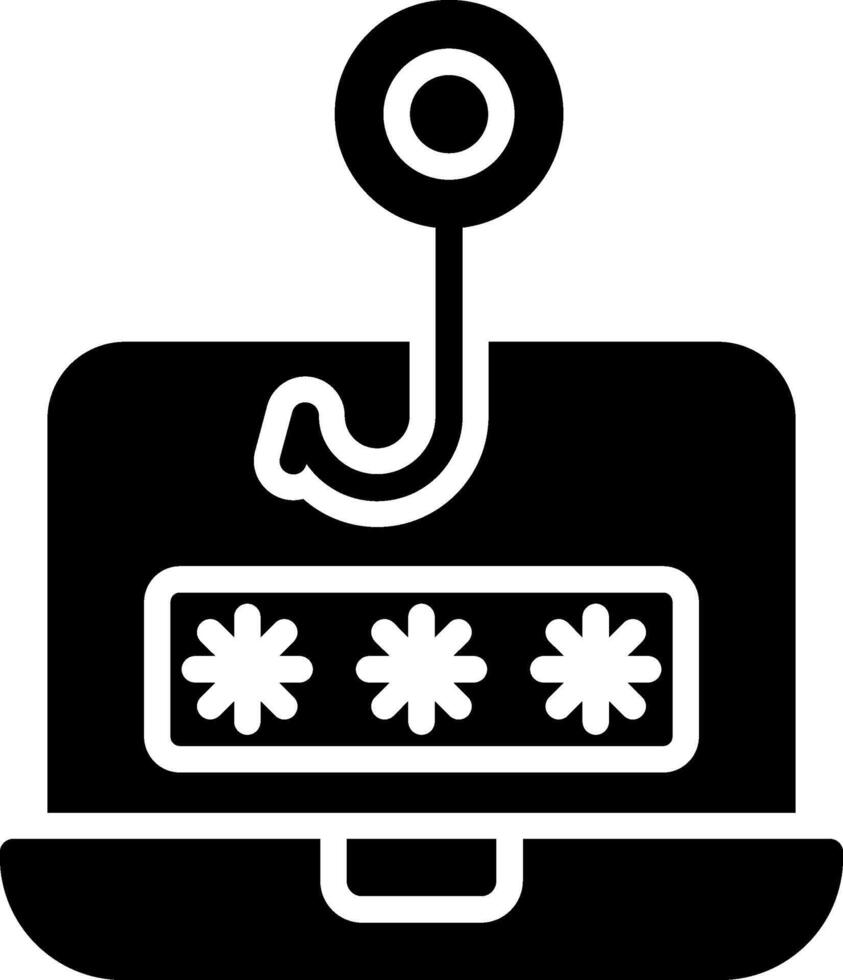 Phishing Glyph Icon vector