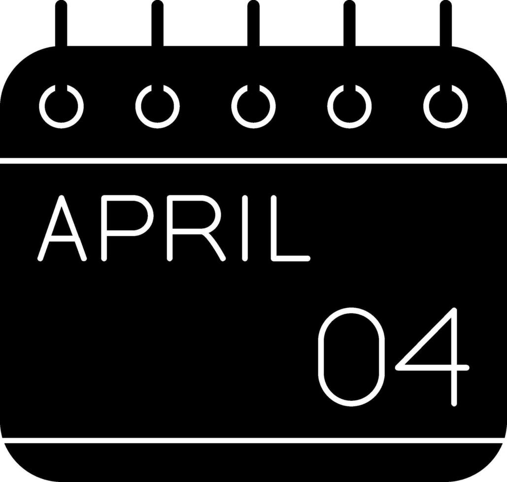 April Glyph Icon vector