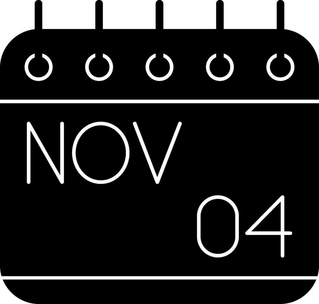November Glyph Icon vector