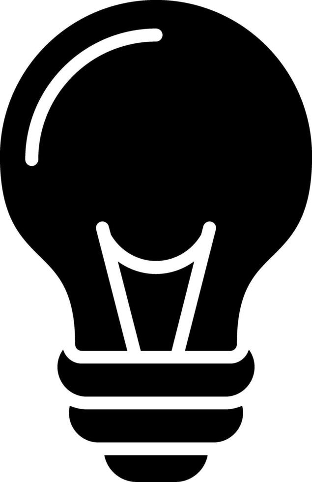 Bulb Glyph Icon vector