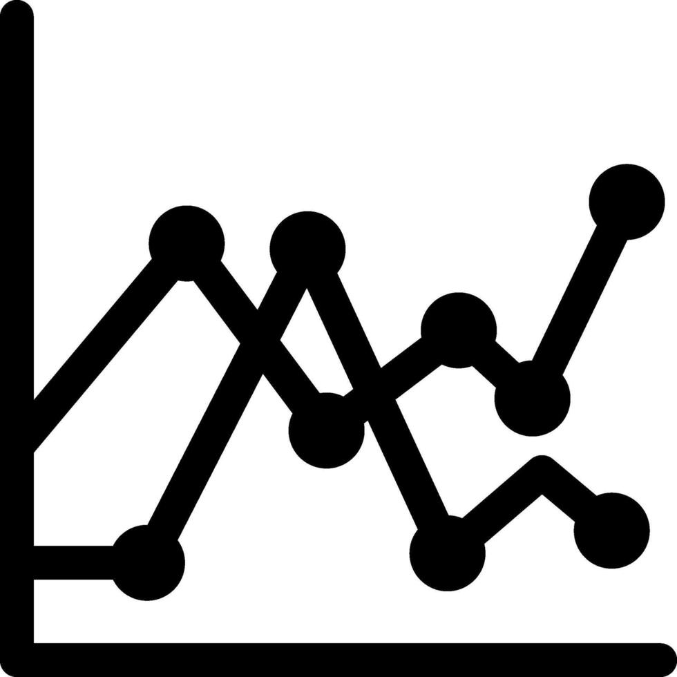Chart Glyph Icon vector