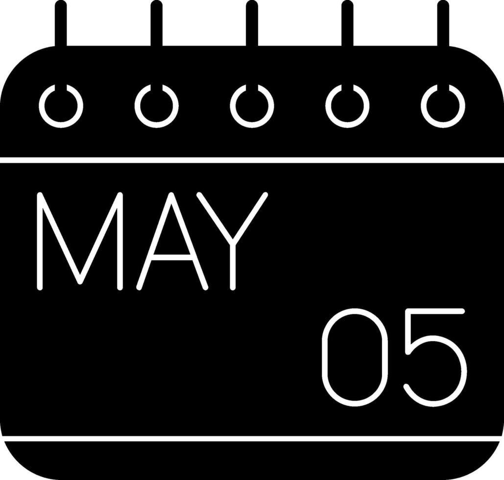 May Glyph Icon vector