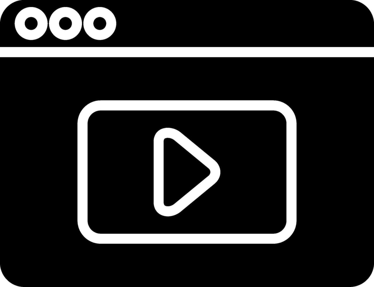 Player Glyph Icon vector