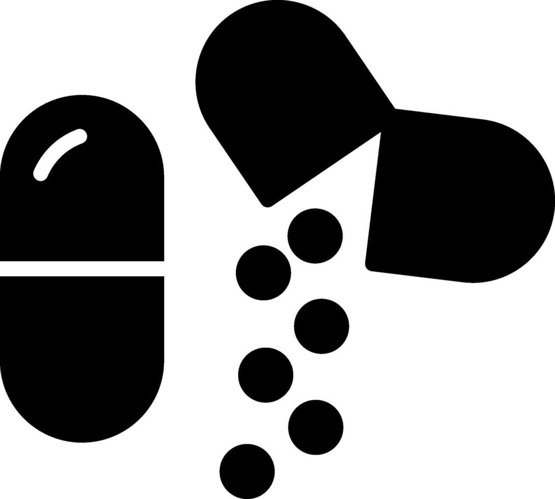 Capsule Glyph Icon vector