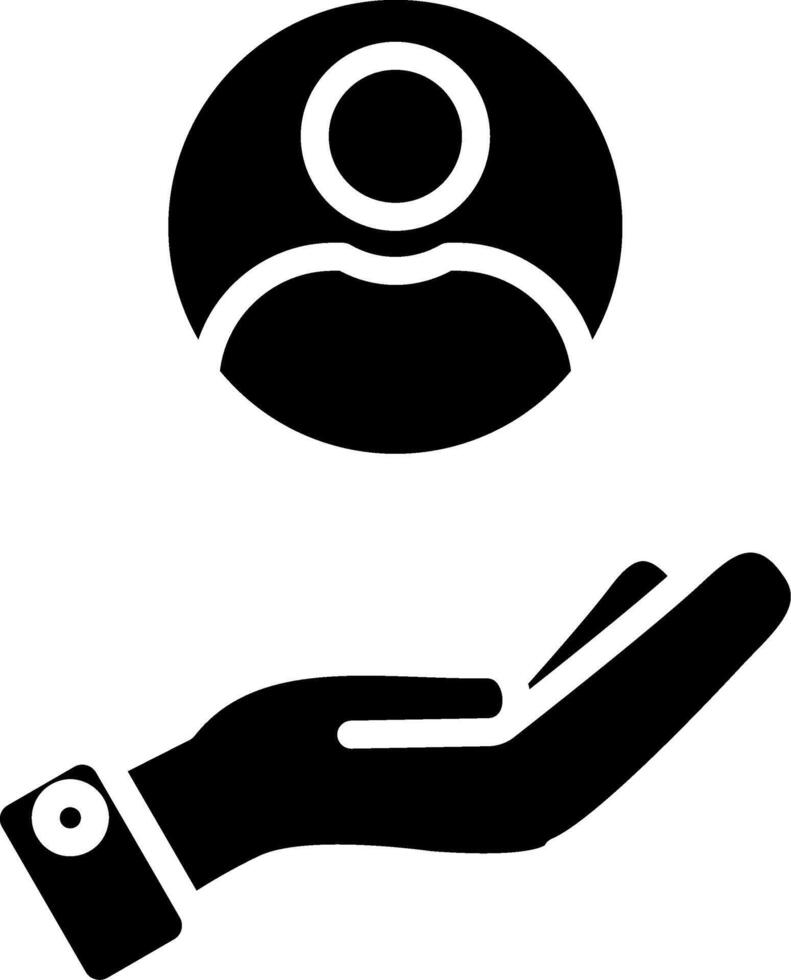 Hand Glyph Icon vector
