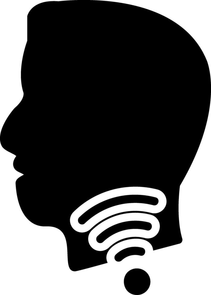 Hoarseness Glyph Icon vector