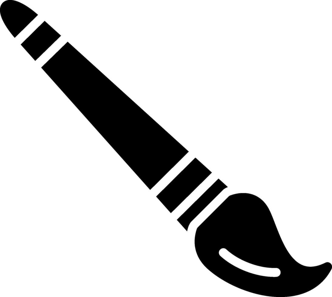 paint brush Glyph Icon vector