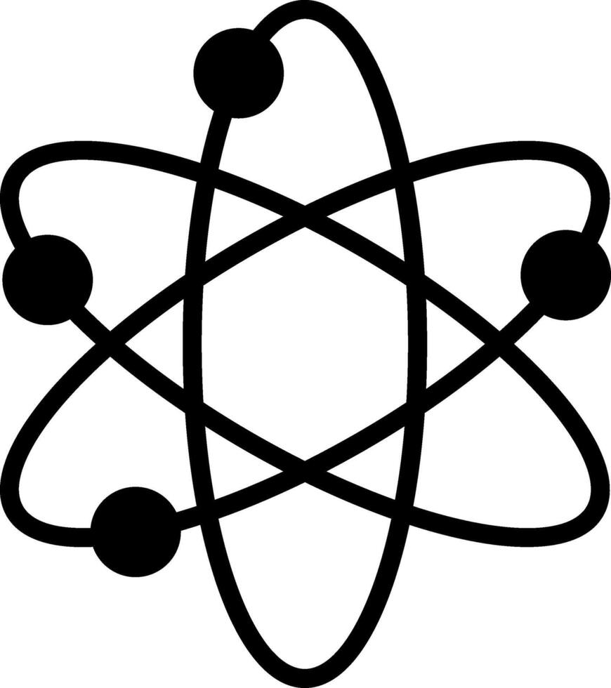 Solar System Glyph Icon vector