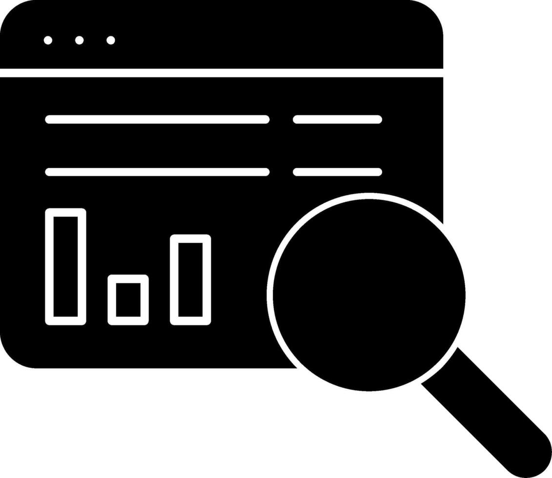 Analysis Glyph Icon vector