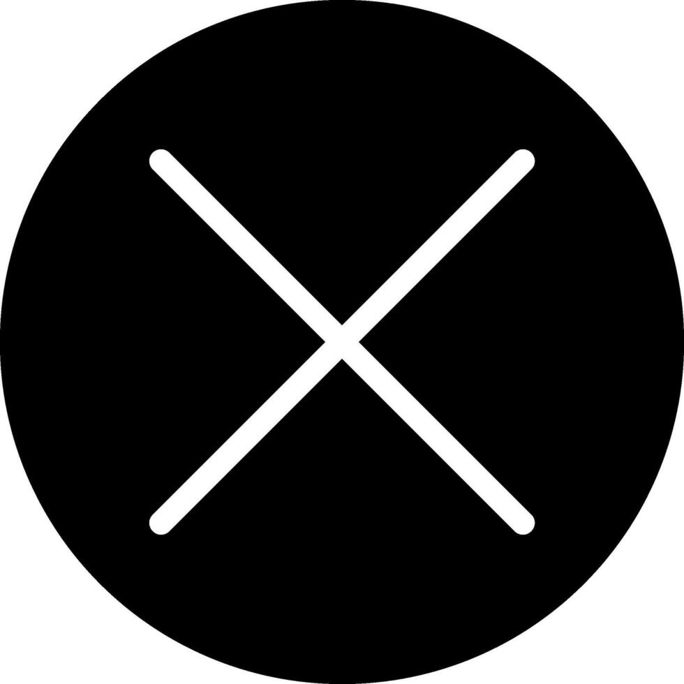 Cancel Glyph Icon vector