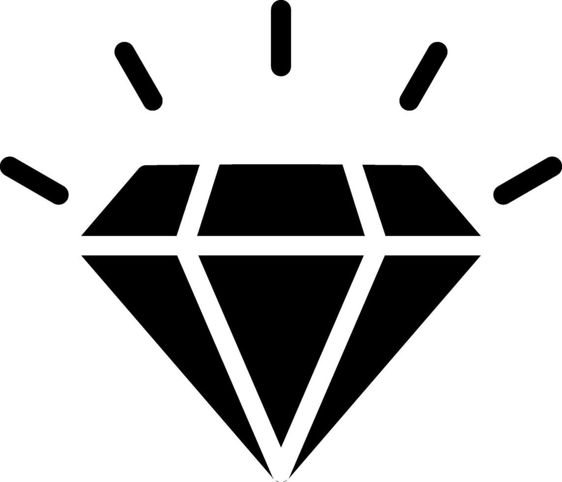Daimond Glyph Icon vector