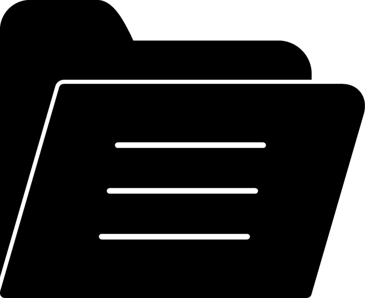 Folder Glyph Icon vector