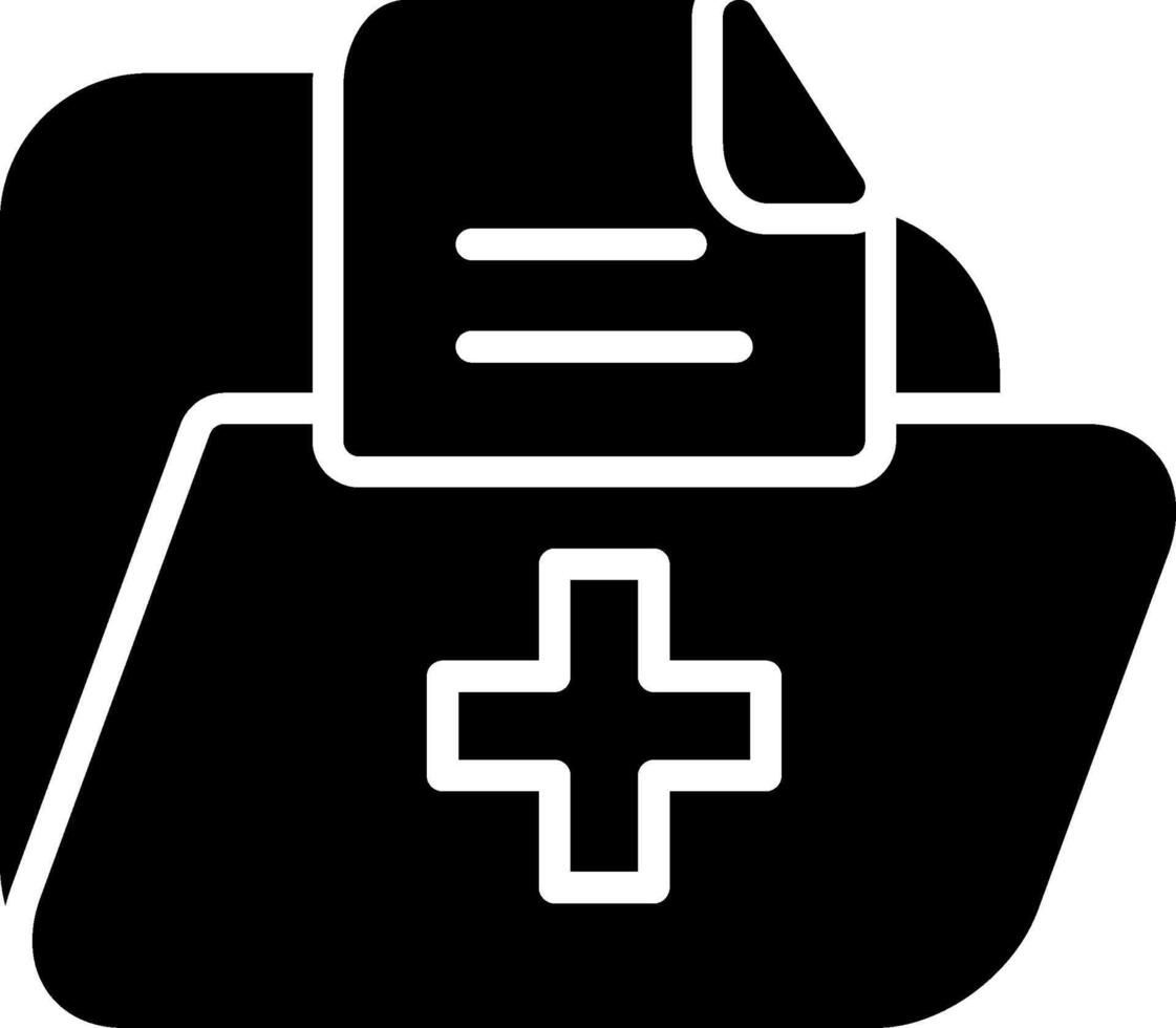 Medical Records Glyph Icon vector