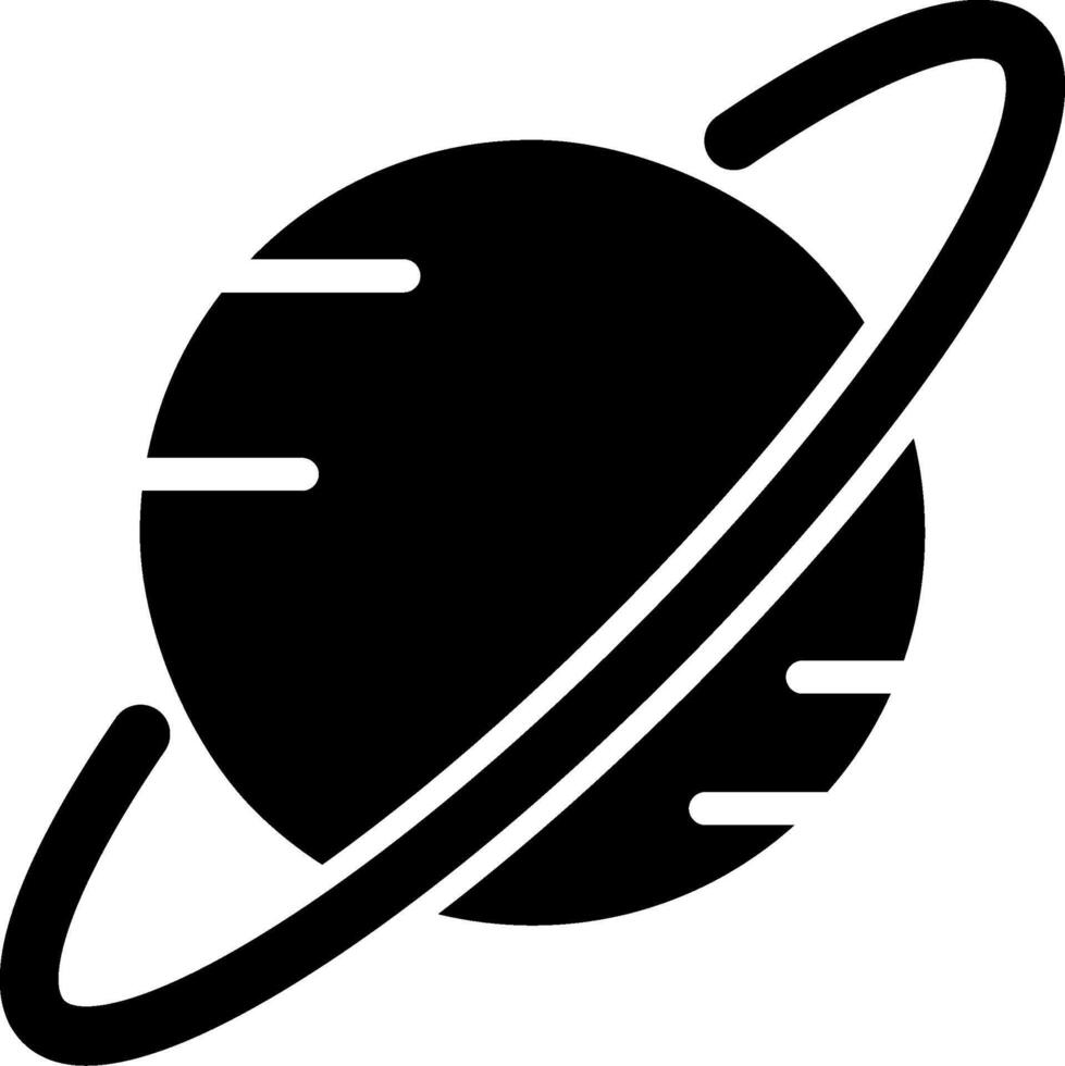 Saturn Glyph Icon vector