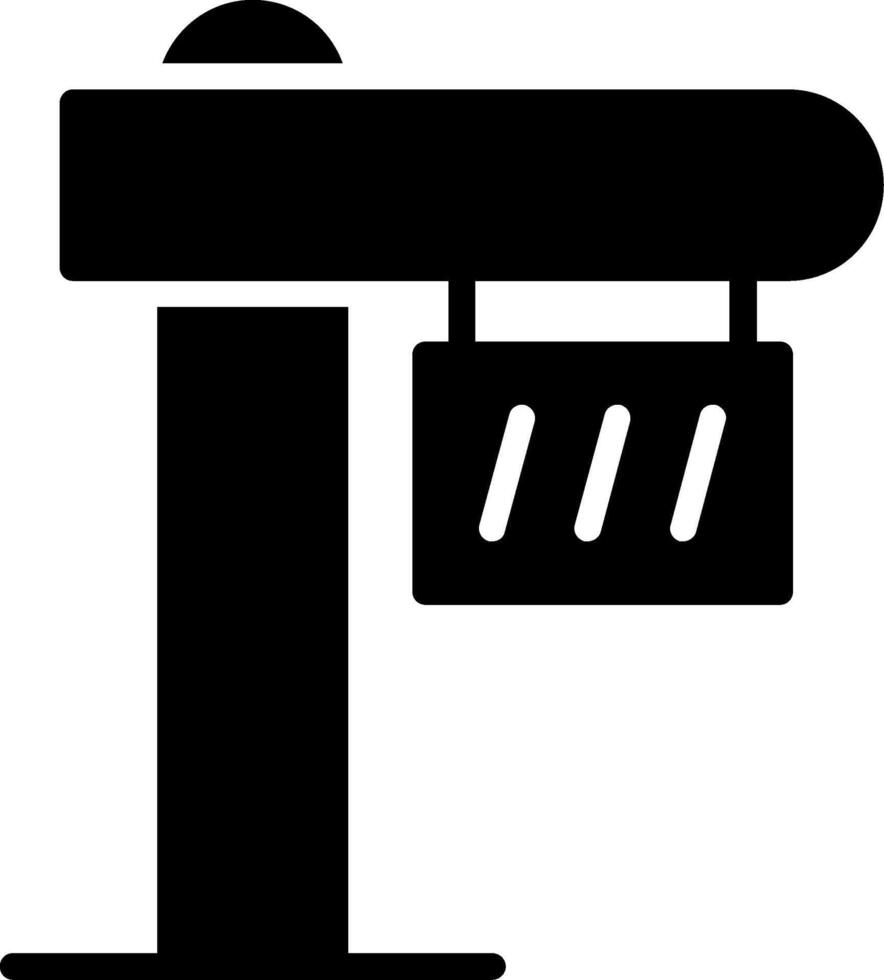 Signboard Glyph Icon vector