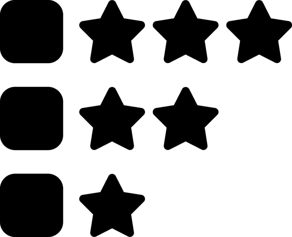 Rating Glyph Icon vector