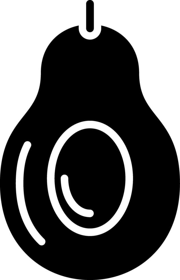 Avocado Glyph Icon vector