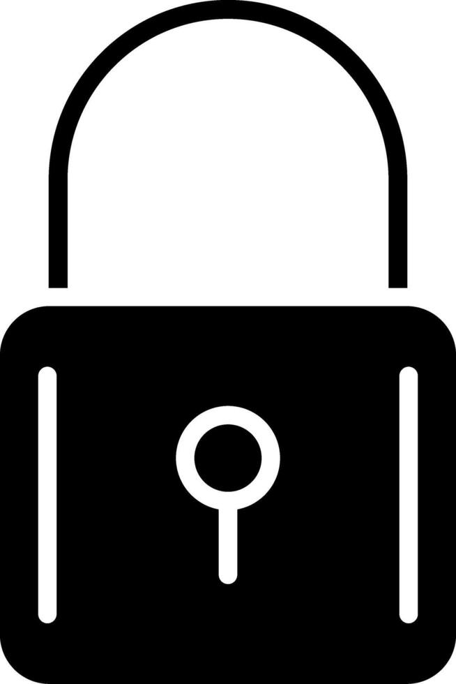 pad lock Glyph Icon vector