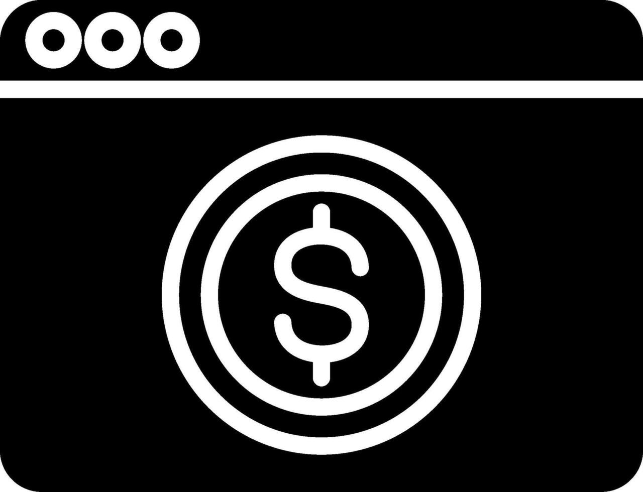 Dollar Glyph Icon vector